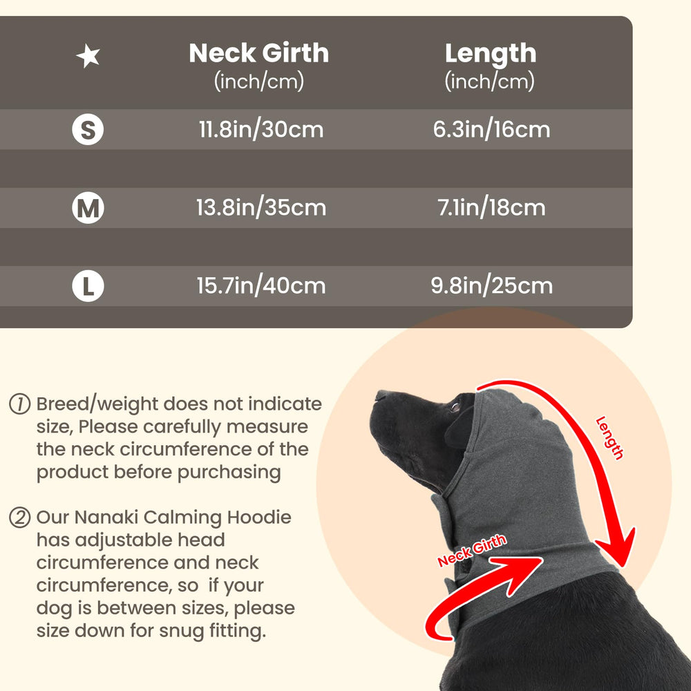 Nanaki Calming Hoodie ear-wraps post-surgery protection closeup shows secure ear medications.