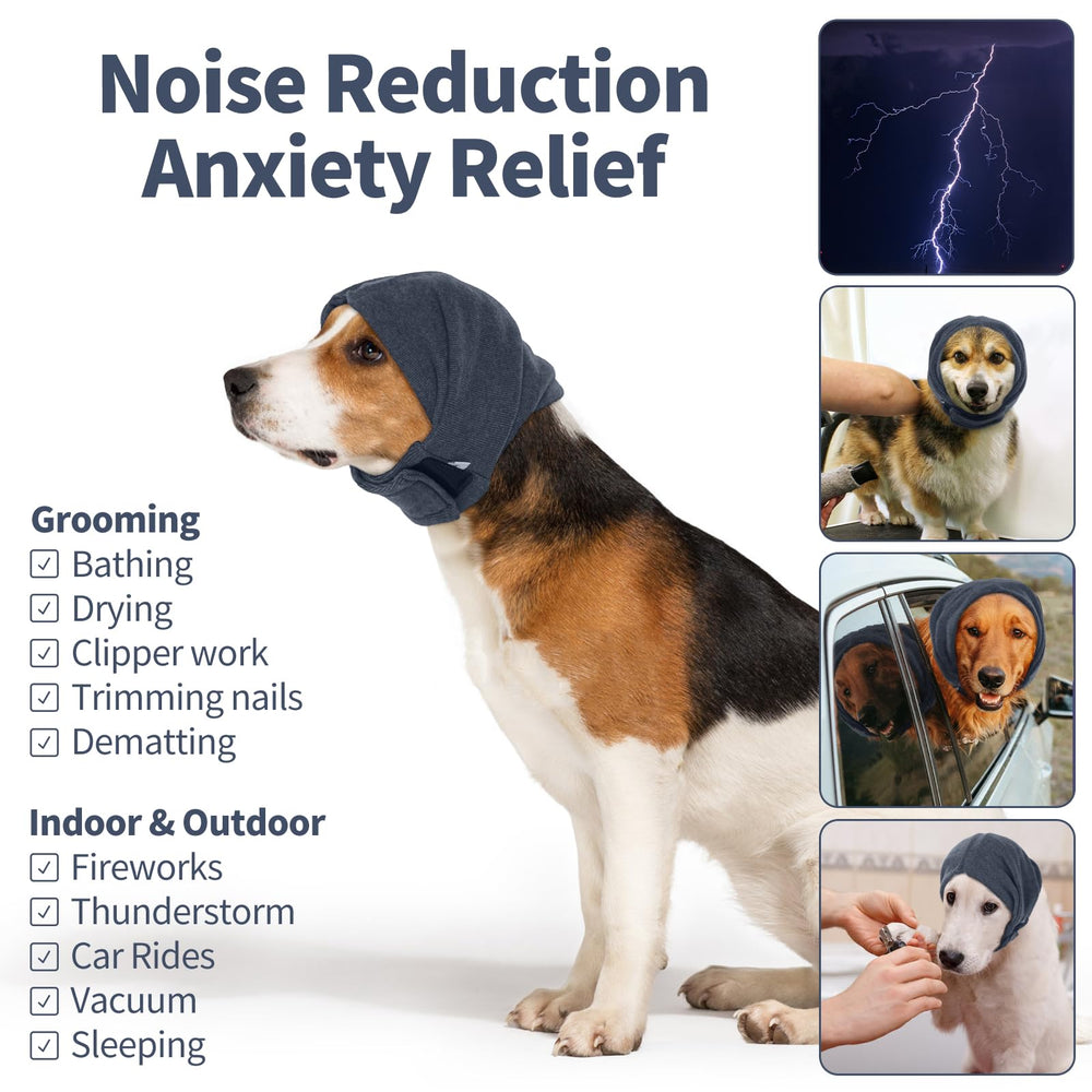 Nanaki dog ear wrap cover closeup showing ear protection in noisy environments