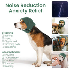 Nanaki dog head cover keeps ears warm on cold walks.