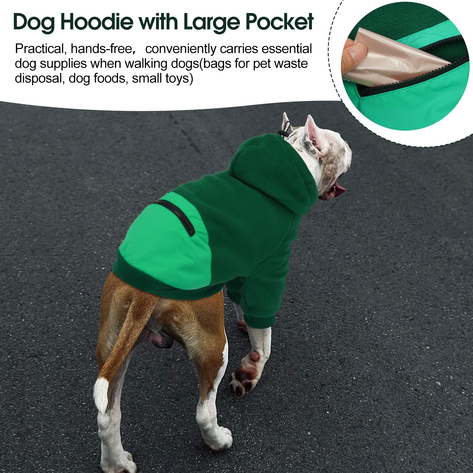 Nanaki Dog Hoodie size chart image with seven size options