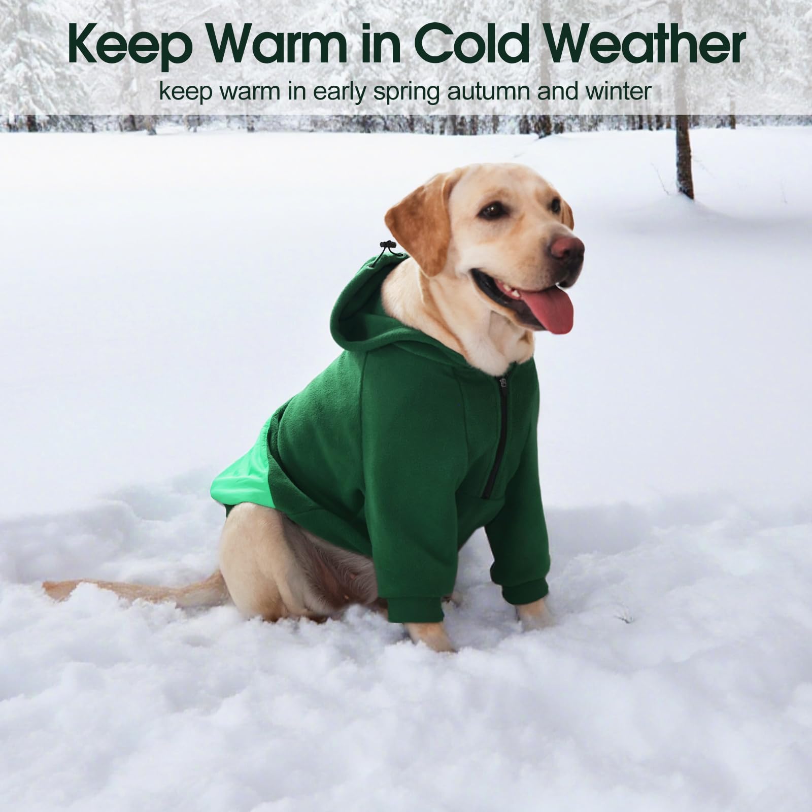 Nanaki Dog Hoodie zip-neck closeup highlights adjustable neck for comfy fit