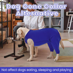 Nanaki Dog Wound Care Shirt abdomen coverage emphasizes comfortable protection during rest and play.