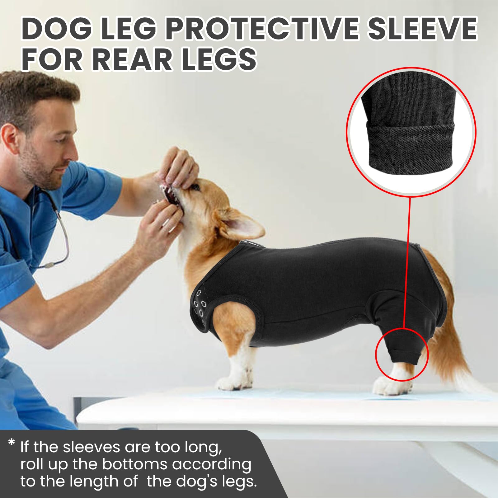 Nanaki dog wound care shirt adjustable shoulder snaps for multiple breeds.