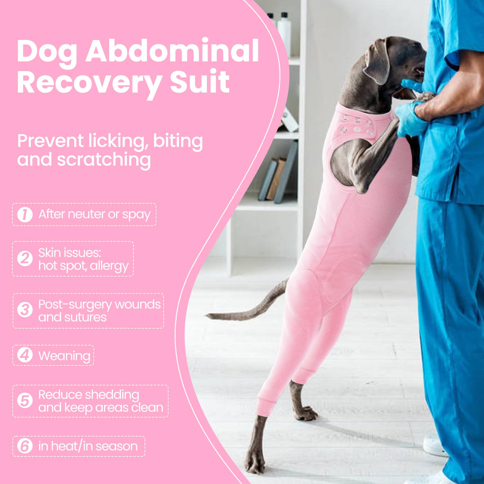 Nanaki dog wound care shirt back view demonstrating discreet recovery coverage