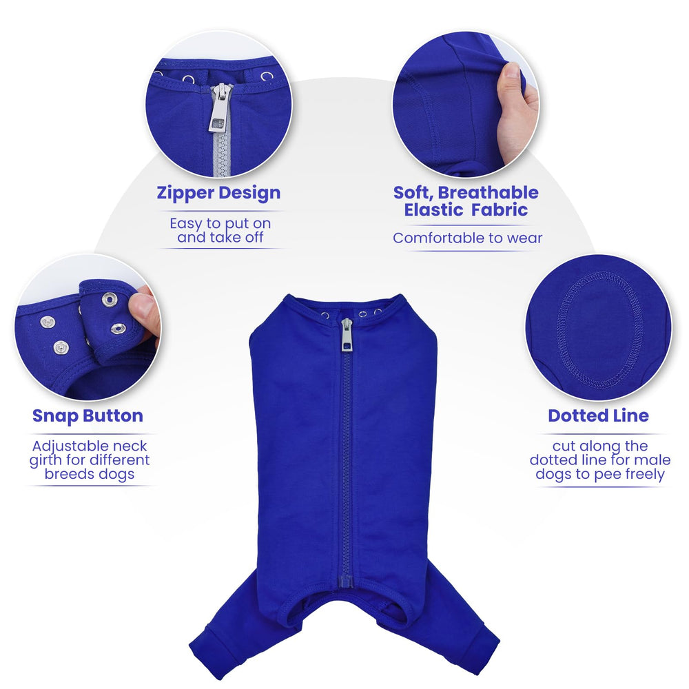 Nanaki Dog Wound Care Shirt size range of 6 sizes shows options from S to 3XL.