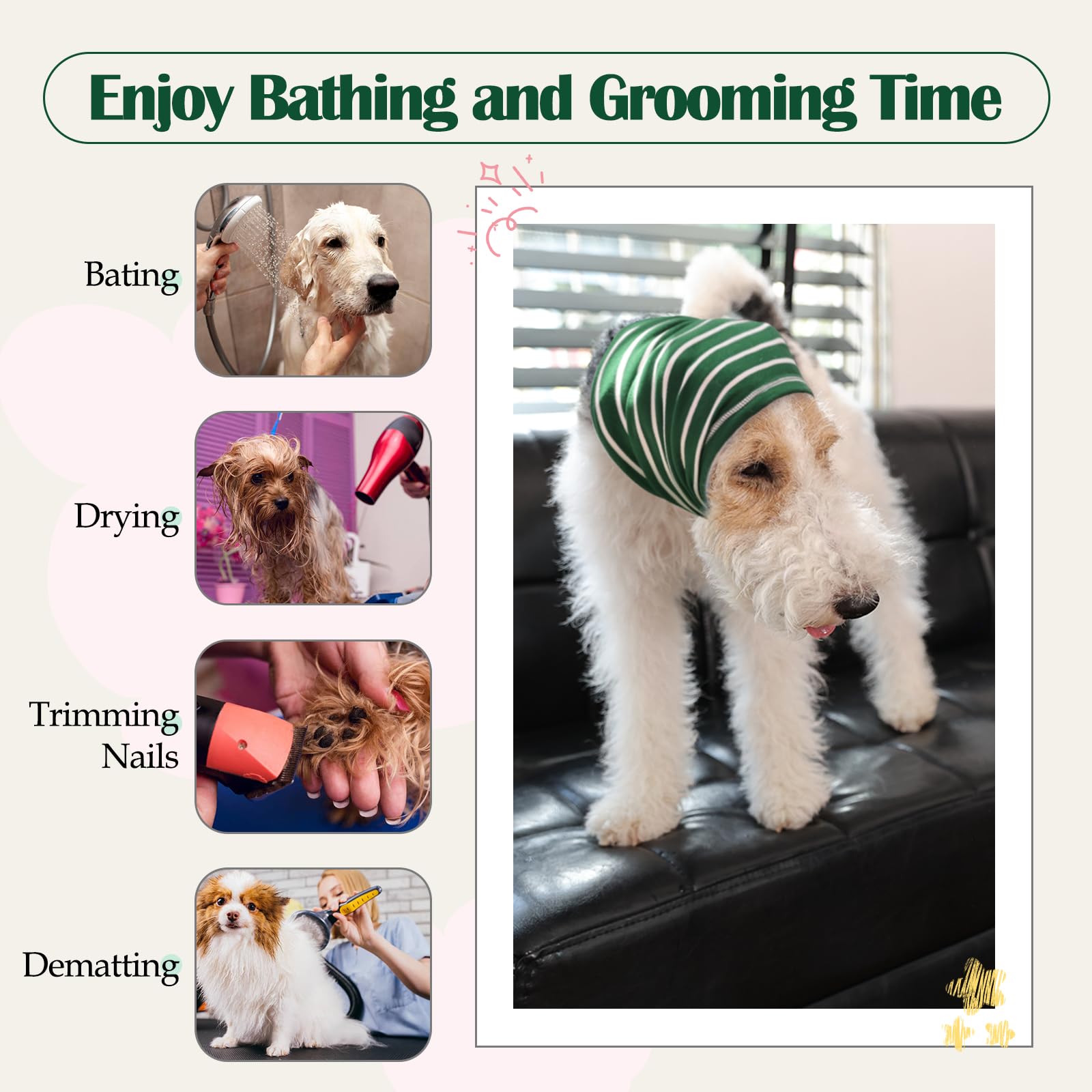 Nanaki noise reduction dog hoodie showcases calmer sessions during storms and fireworks.