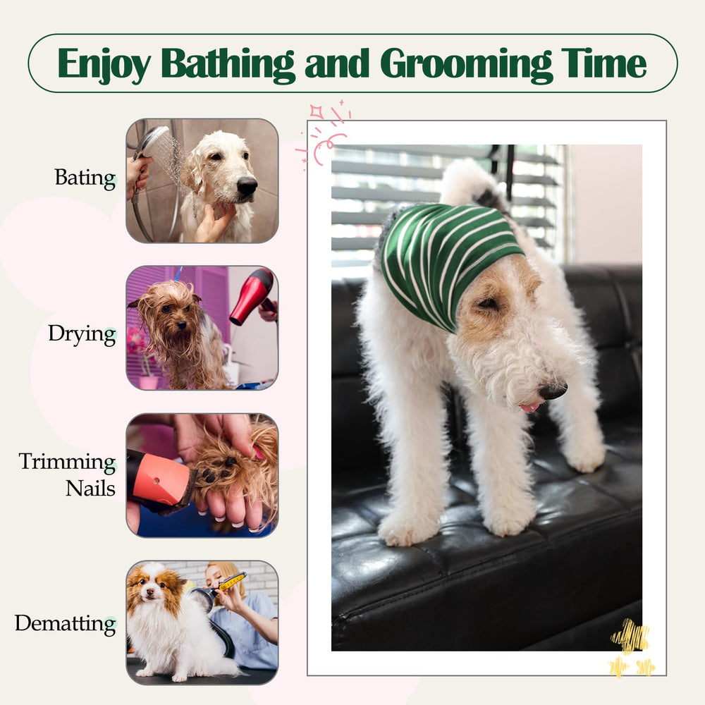 Nanaki noise reduction dog hoodie showcases calmer sessions during storms and fireworks.