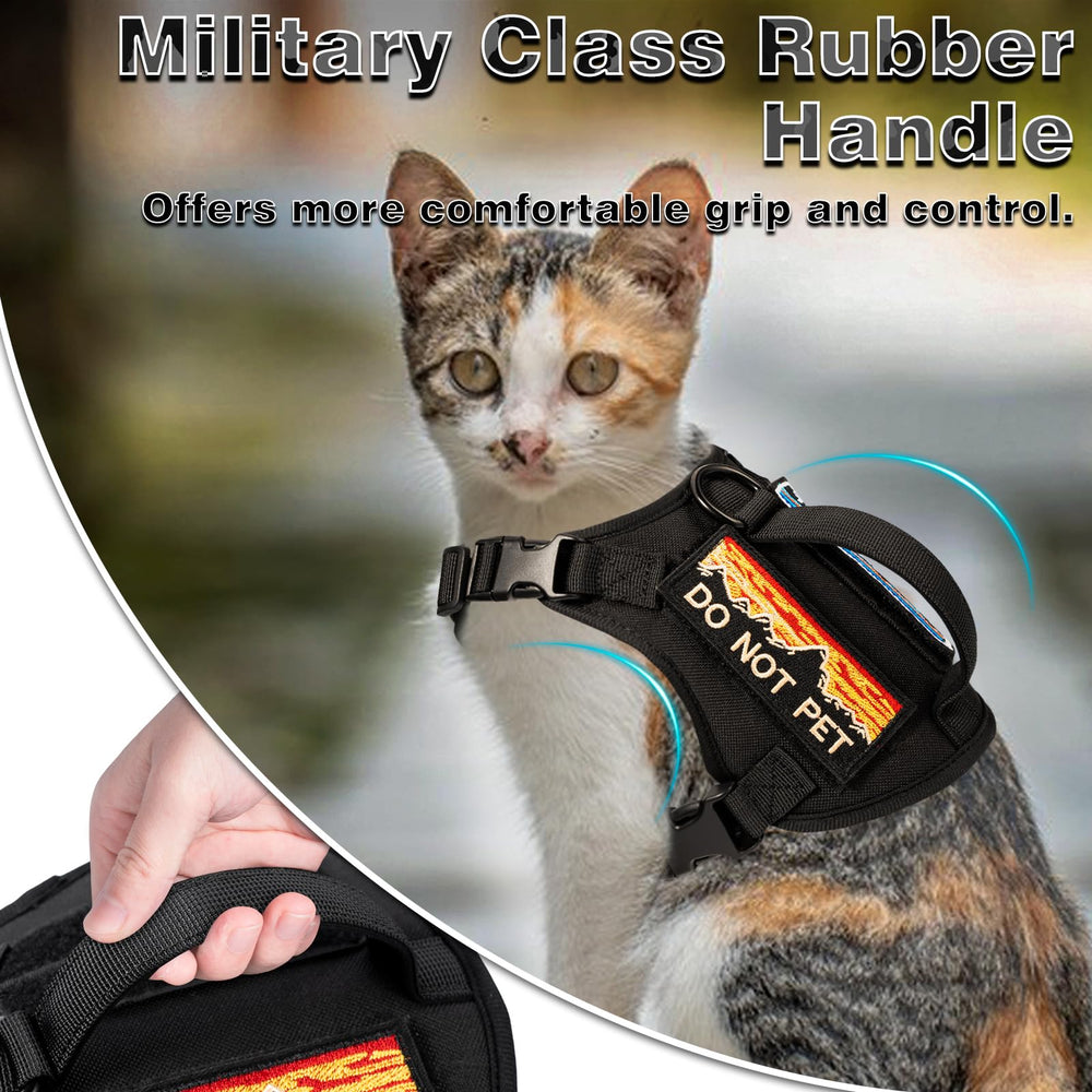 Nanappice cat harness with handle for easy control during walks