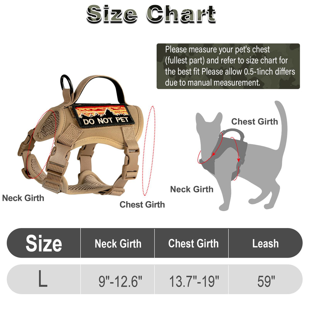 Nanappice harness in khaki color ready for outdoor training