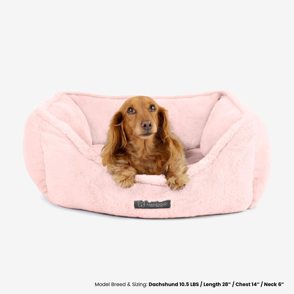 NANDOG Pet Gear Bed living room display pink complements modern decor.
