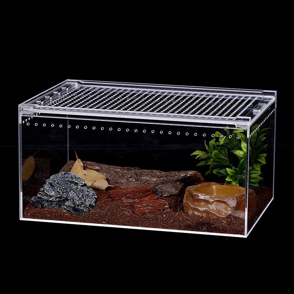 NANEEZOO Magnetic Acrylic Large Enclosure side view shows anti-escape