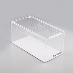 NANEEZOO terrarium side view shows slim profile for compact setups