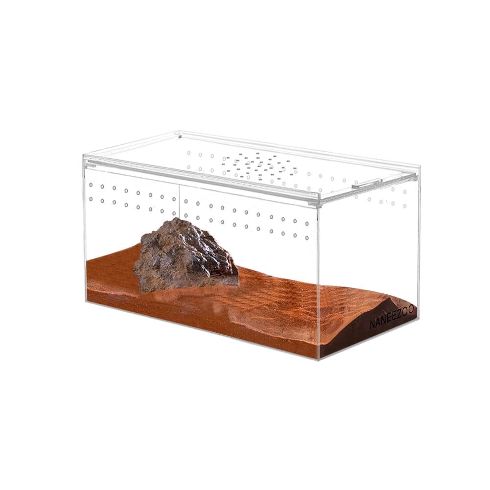 NANEEZOO terrarium ventilation image emphasizes airflow through side and top holes