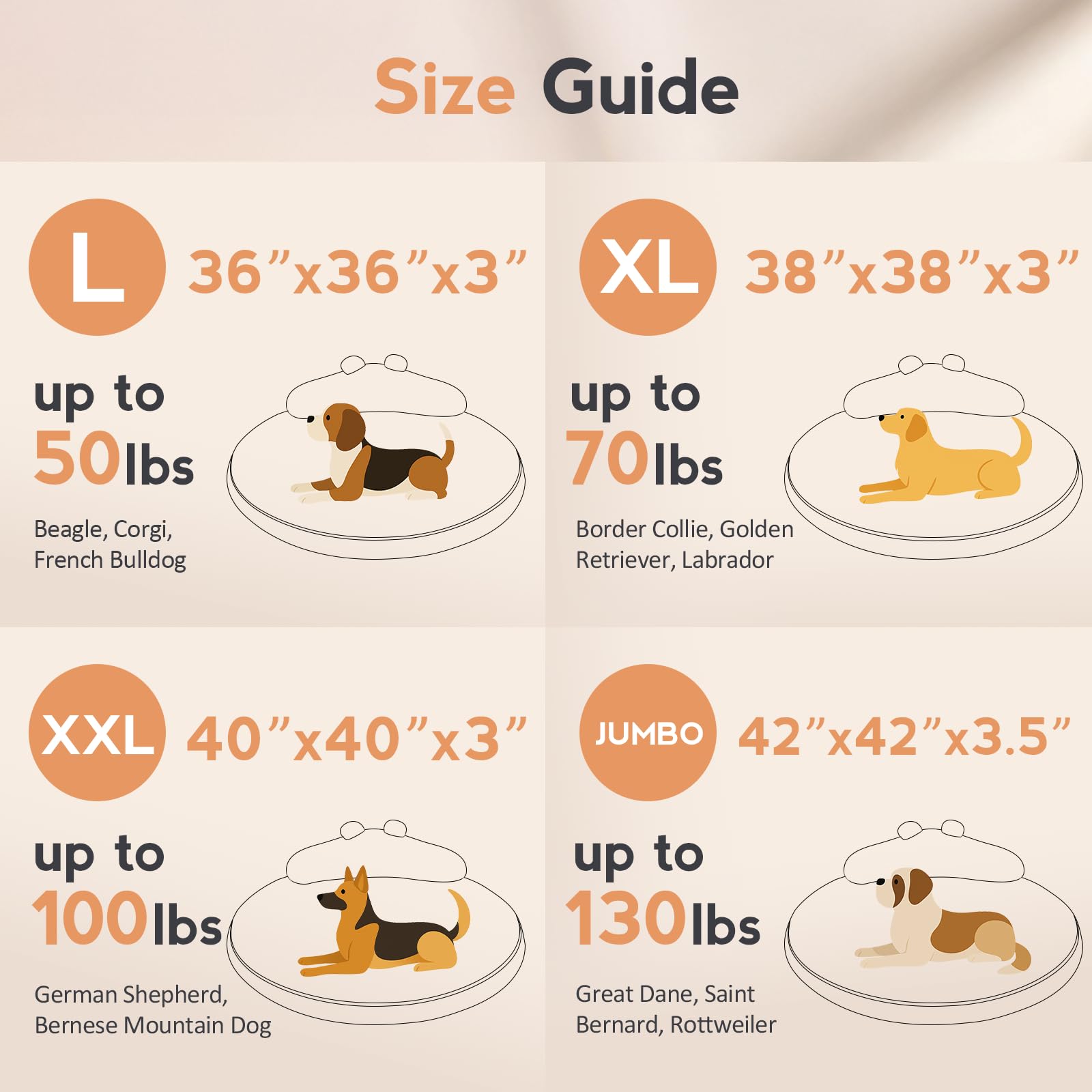 NANUYA large bed suits dogs who curl or stretch for comfort.
