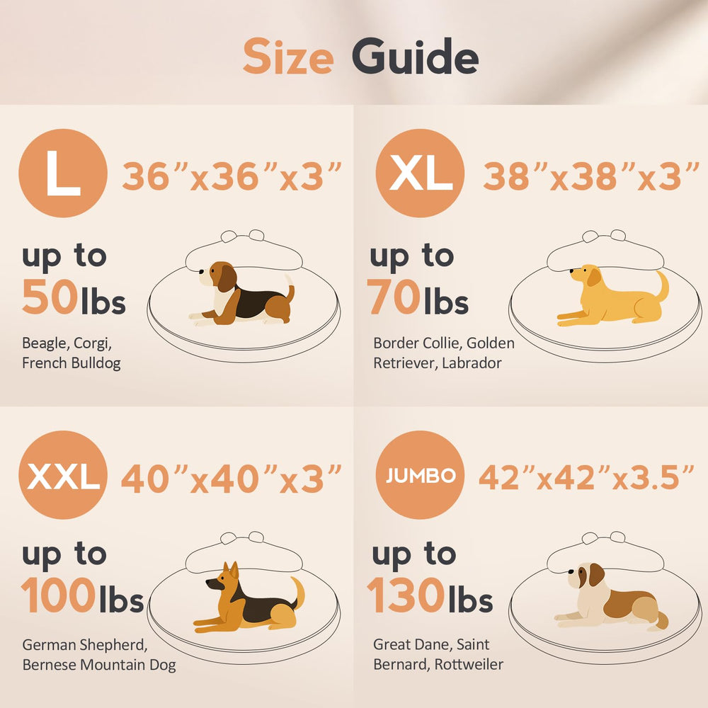 NANUYA large bed suits dogs who curl or stretch for comfort.