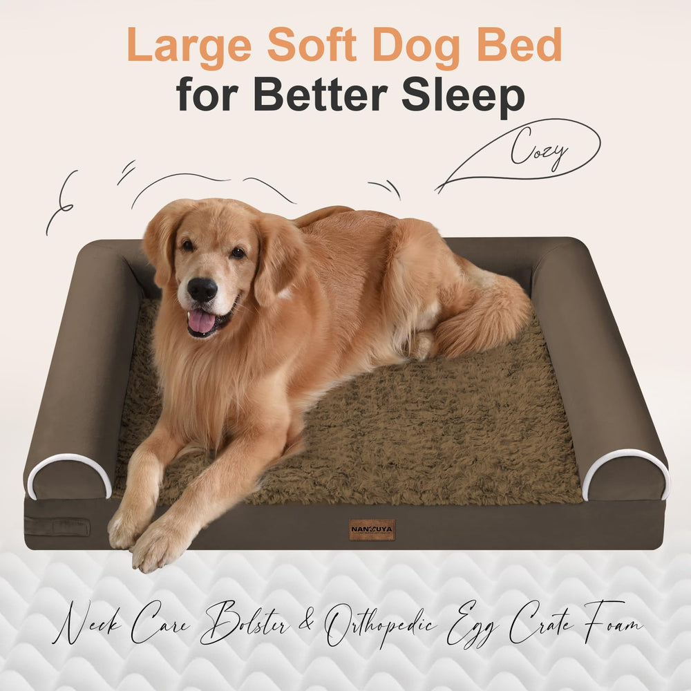 NANUYA dog bed egg crate foam detail highlights pressure distribution.