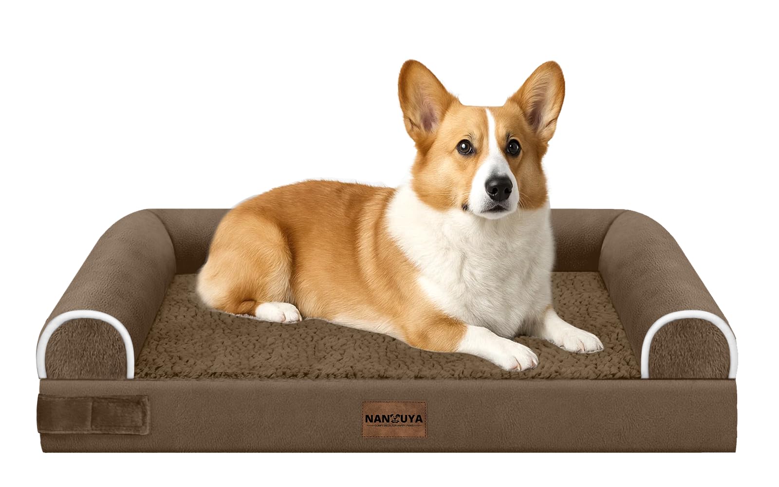 NANUYA dog bed with orthopedic egg crate foam supports joints for large dogs