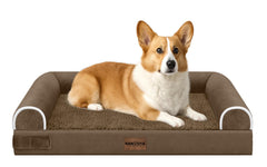 NANUYA dog bed with orthopedic egg crate foam supports joints for large dogs