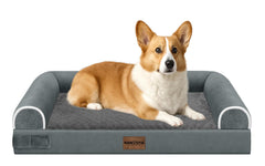 NANUYA dog bed outer dark-grey cover demonstrates durable color and modern look