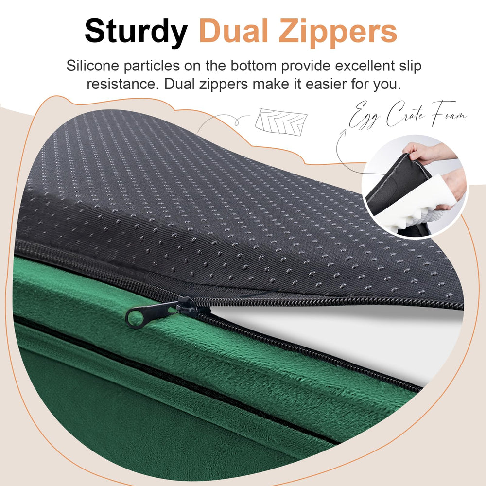 NANUYA removable cover with top and bottom zippers for easy cleaning.