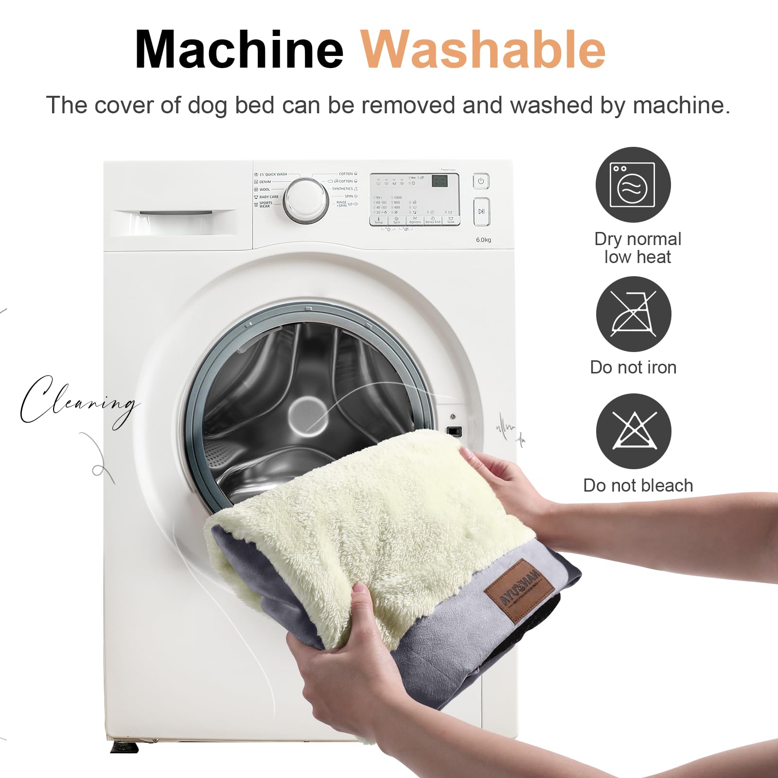 NANUYA removable cover with zippers for easy cleaning