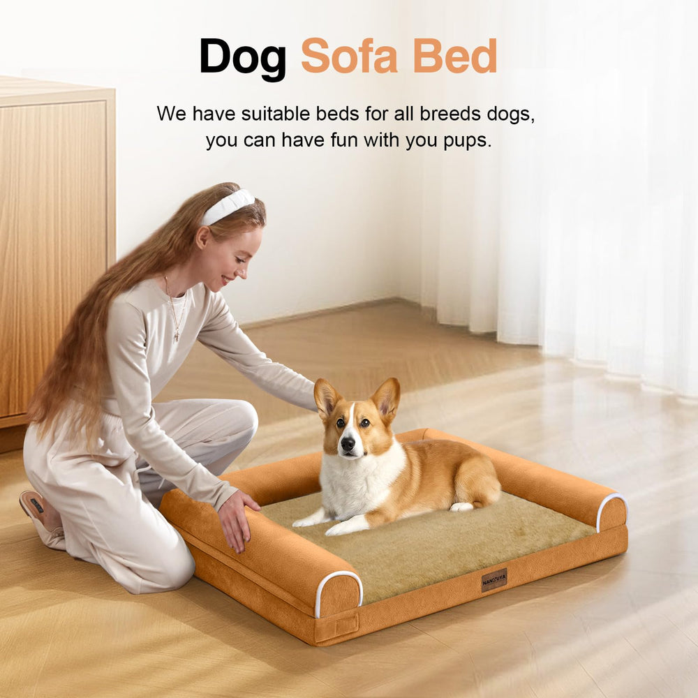 NANUYA waterproof surface protects foam while pets nap in orange