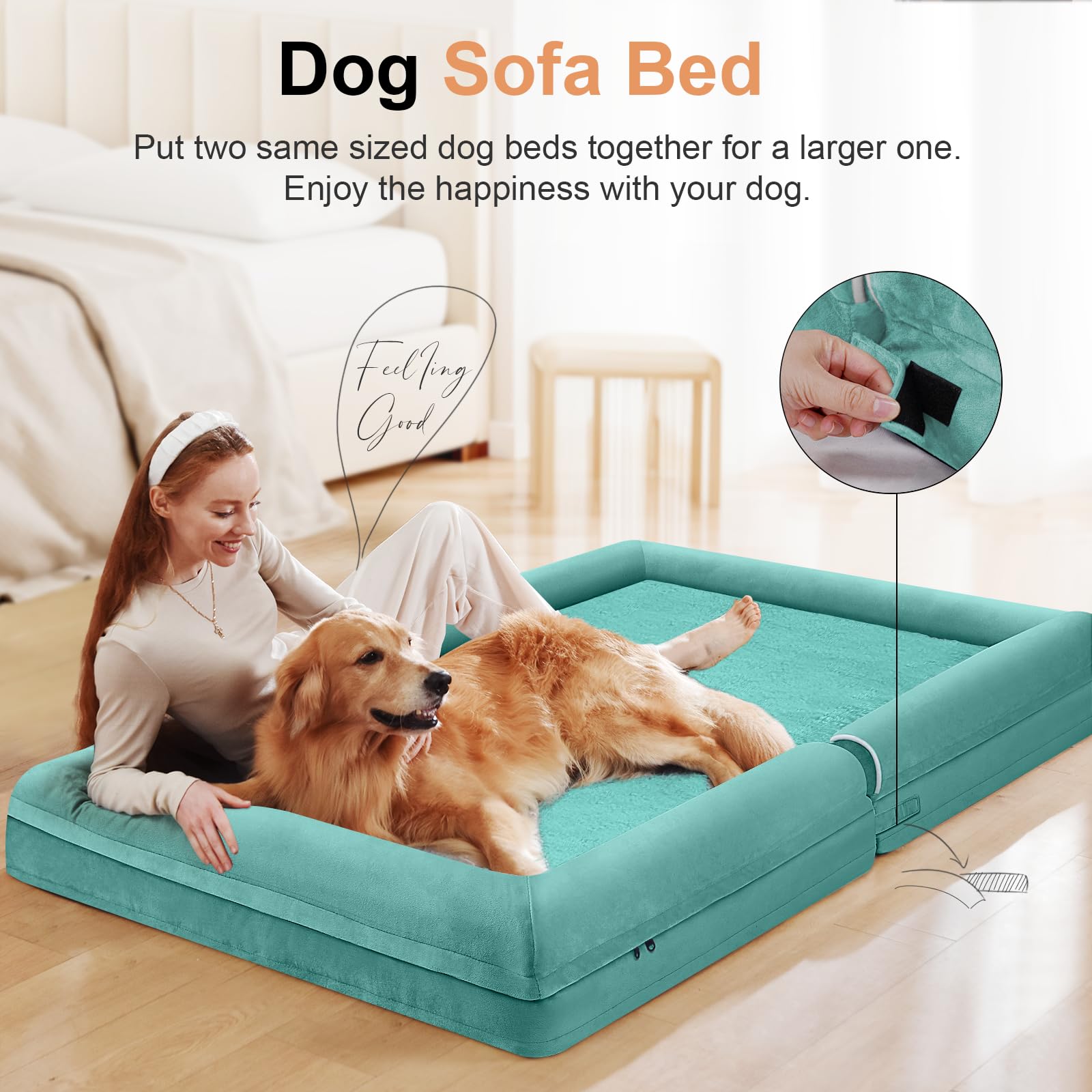 NANUYA egg crate foam insert cushions joints across a wide sleeping area