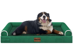 NANUYA emerald dog bed cover waterproof surface for easy cleaning.