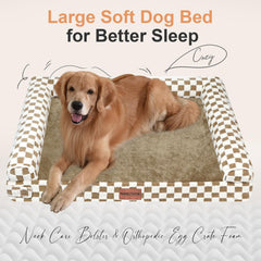 NANUYA large dog bed bolster provides head and neck support for lounging.