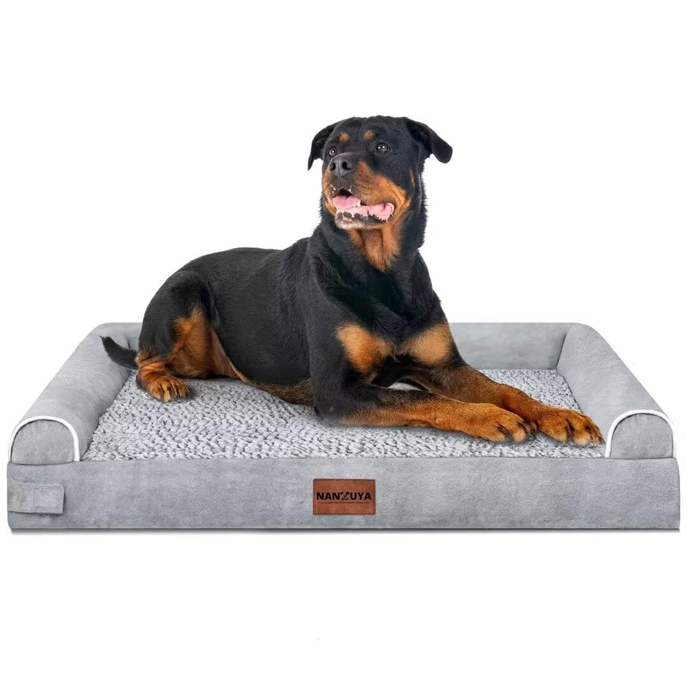 NANUYA large dog bed easy-clean-zip closeup demonstrates simple disassembly.