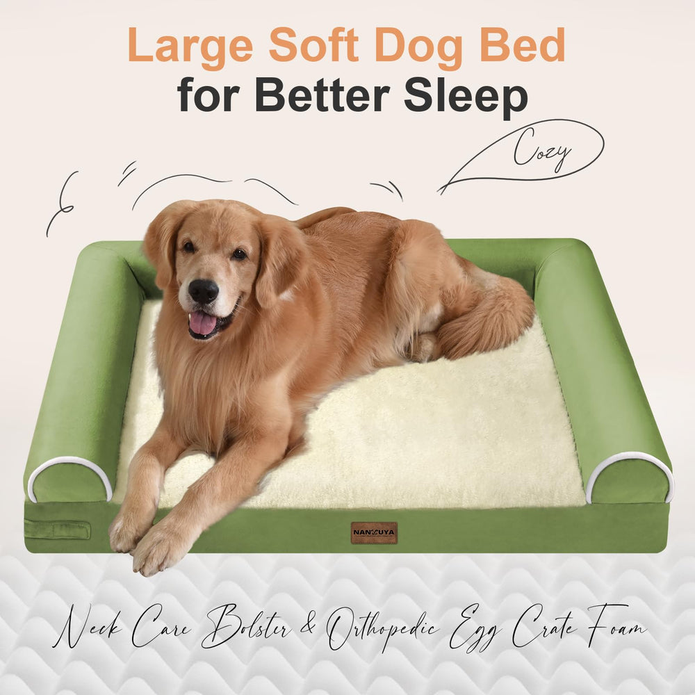 NANUYA large dog bed egg crate foam structure demonstrates even weight distribution for restful sleep