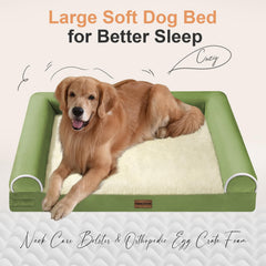 NANUYA large dog bed egg crate foam structure demonstrates even weight distribution for restful sleep