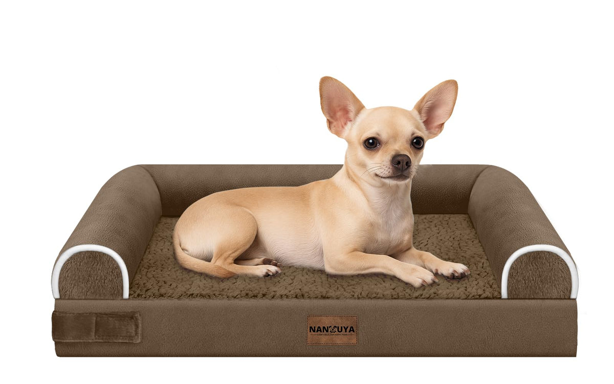 NANUYA large dog bed with egg-crate foam supports joints and comfort