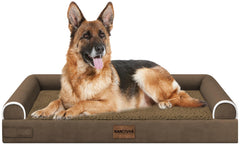 NANUYA large dog bed egg crate foam close-up showing orthopedic support for joints