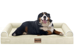 NANUYA large dog bed hero setup shows spacious 43x37 inch resting area for big dogs