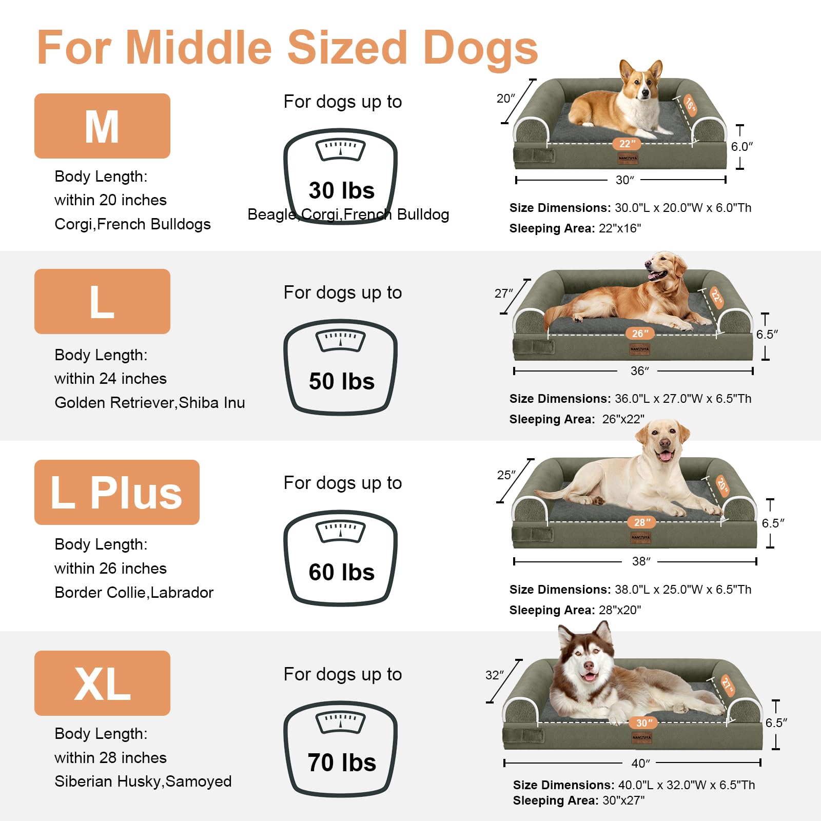 NANUYA large dog bed non-slip bottom keeps bed in place.