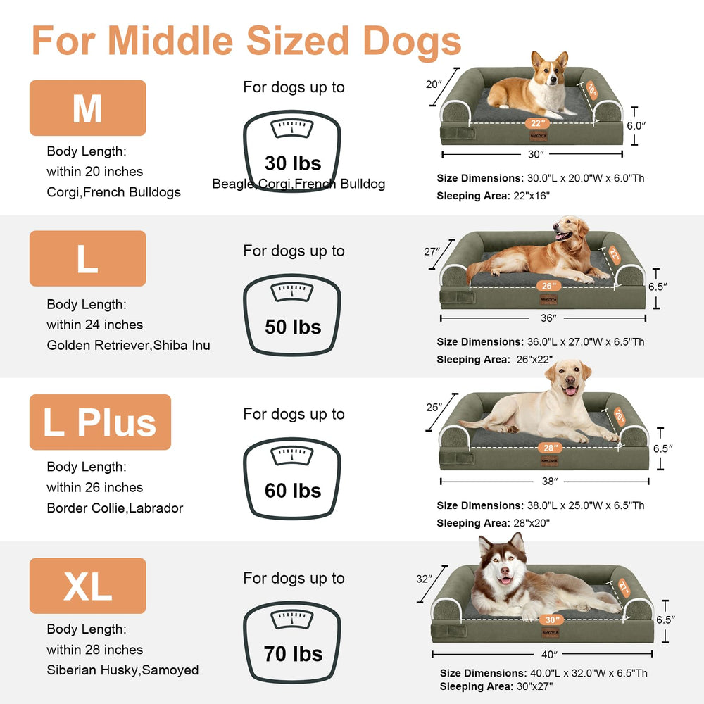 NANUYA large dog bed non-slip bottom keeps bed in place.