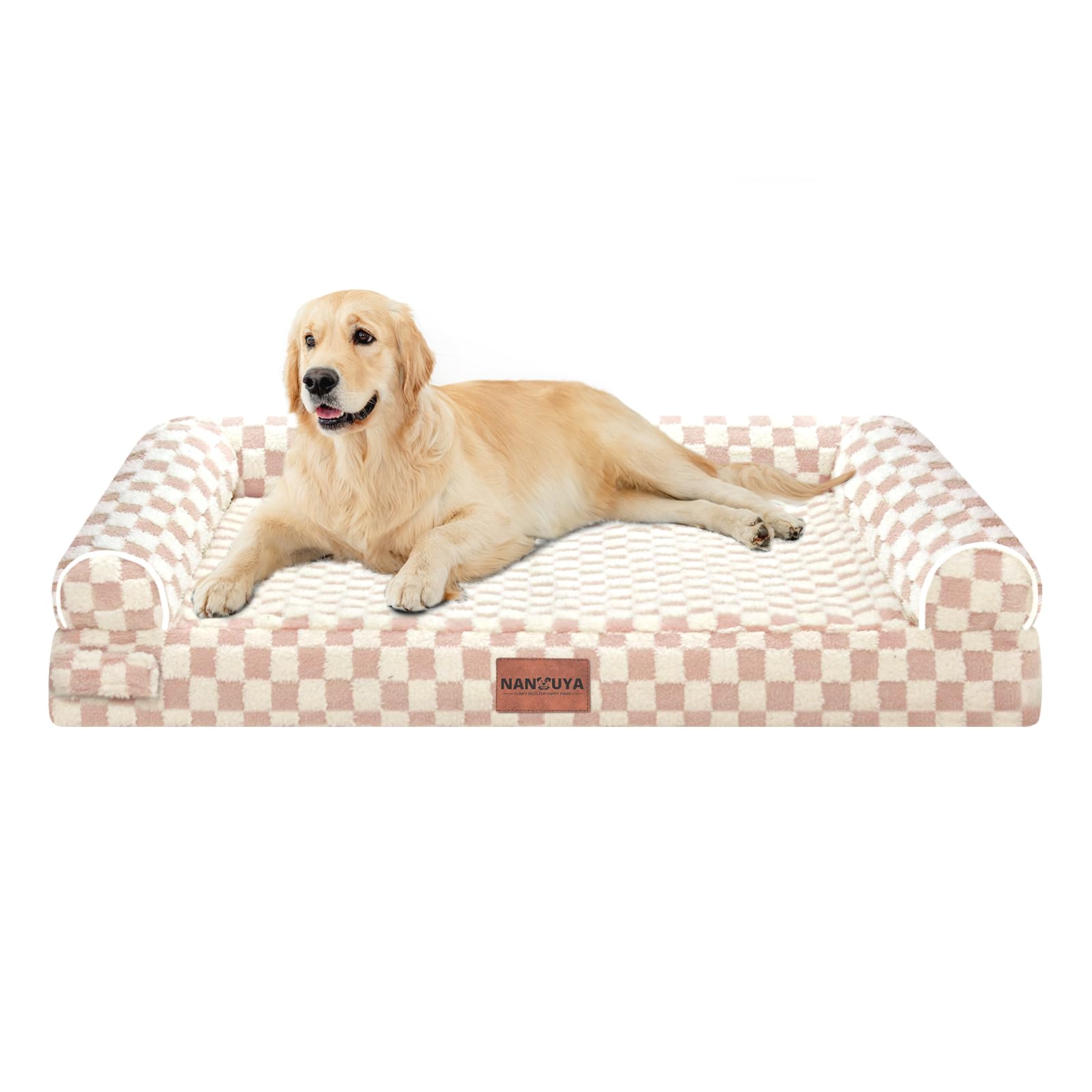 NANUYA large dog bed with orthopedic egg crate foam for supportive comfort