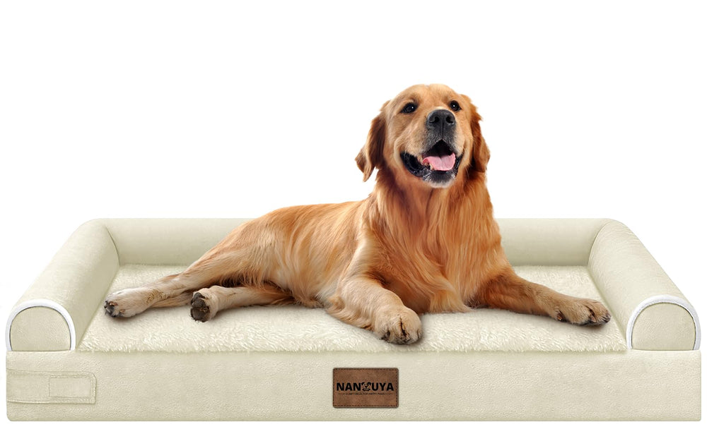 NANUYA large dog bed with orthopedic egg crate foam for joint support in rest