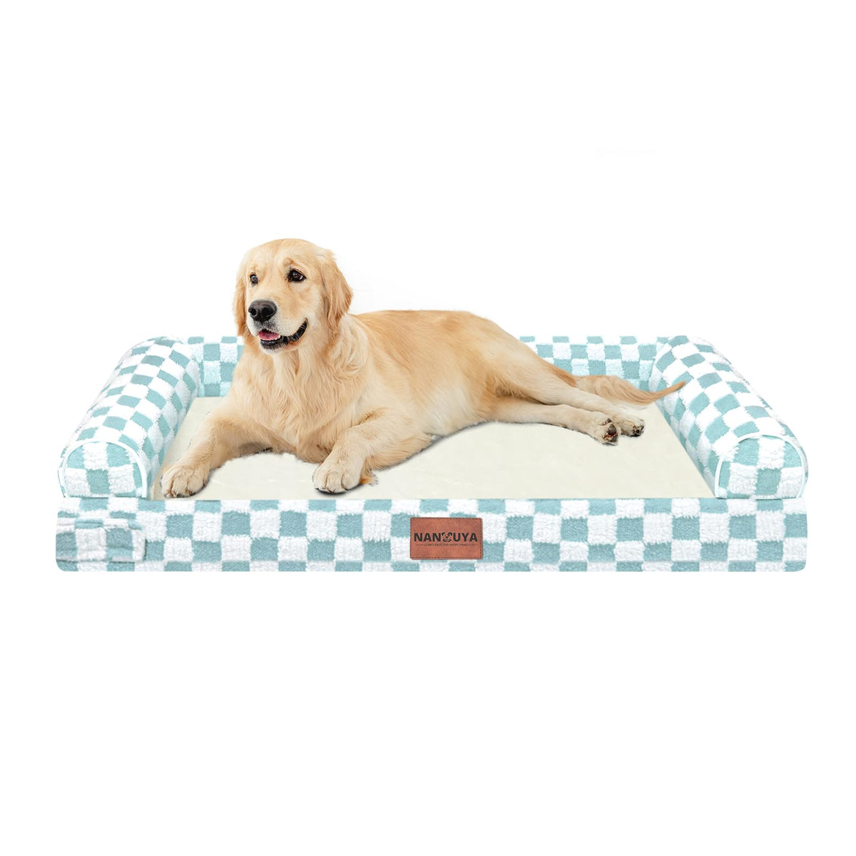NANUYA large dog bed egg crate foam close-up showing cushioning and airflow.
