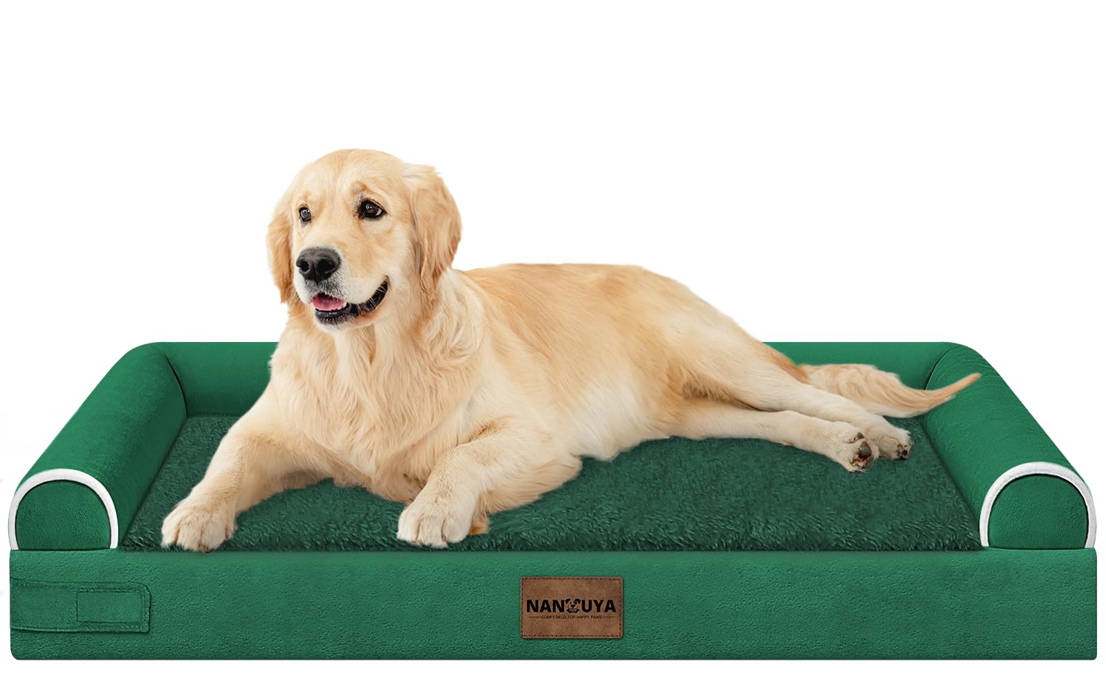 NANUYA large dog bed with orthopedic egg crate foam for joint-friendly support.