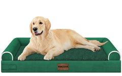 NANUYA large dog bed with orthopedic egg crate foam for joint-friendly support.