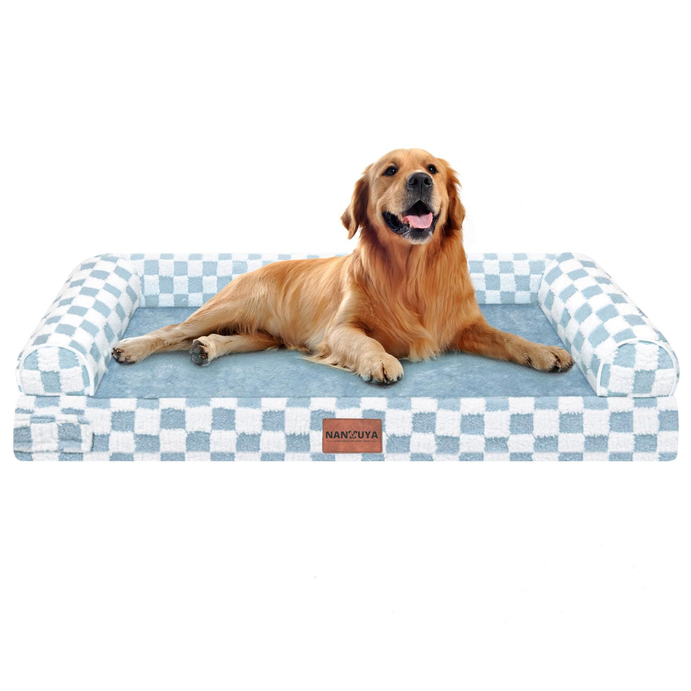 NANUYA large dog bed orthopedic egg crate foam supports joints and comfort.