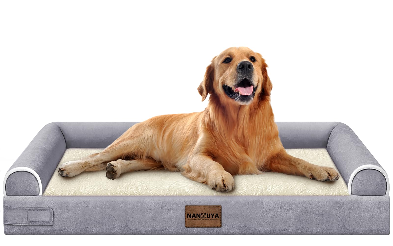 NANUYA orthopedic egg-crate foam large dog bed provides supported comfort for joints