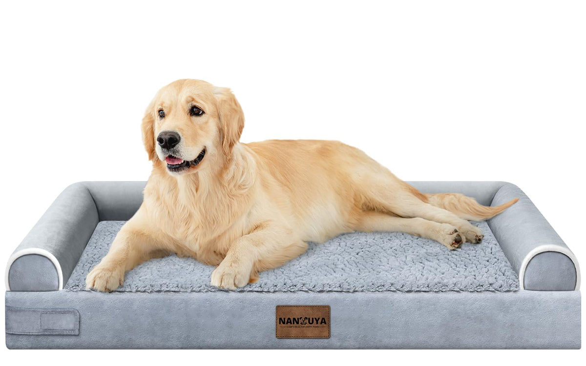 NANUYA Large Dog Bed Orthopedic Washable – Memory Foam XL Bed for Big Dogs