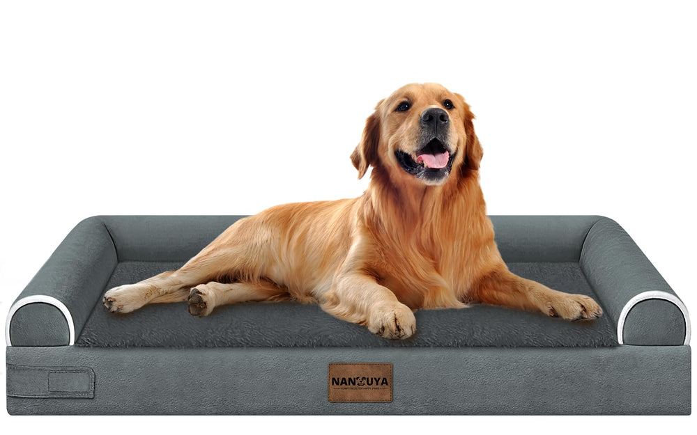 NANUYA large-dog-bed-orthopedic-foam cushions joints for restful sleep.