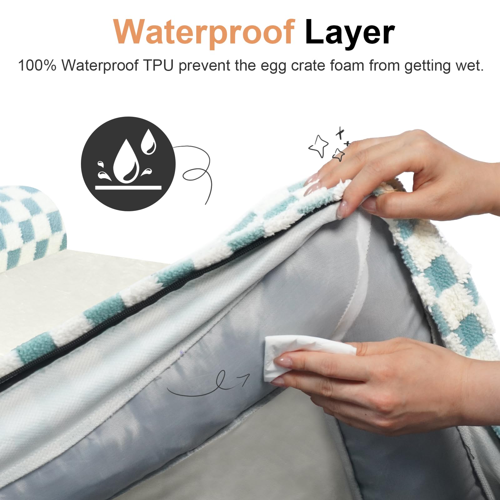 NANUYA bed removable cover with dual zippers for easy washing.
