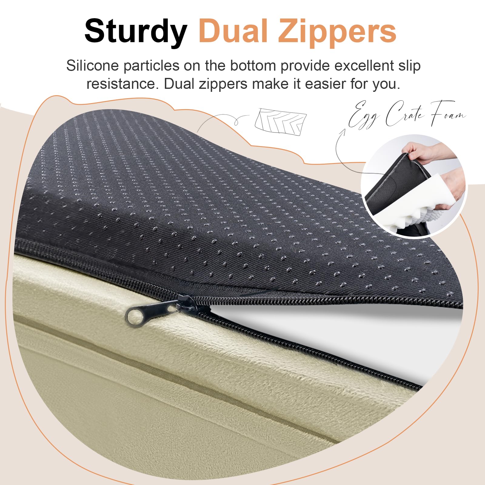 NANUYA removable cover for easy cleaning of the dog bed.