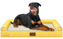 NANUYA large dog bed velvet surface close-up demonstrates plush comfort for naps.