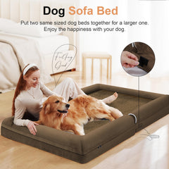 NANUYA large dog bed waterproof cover protects foam from moisture.